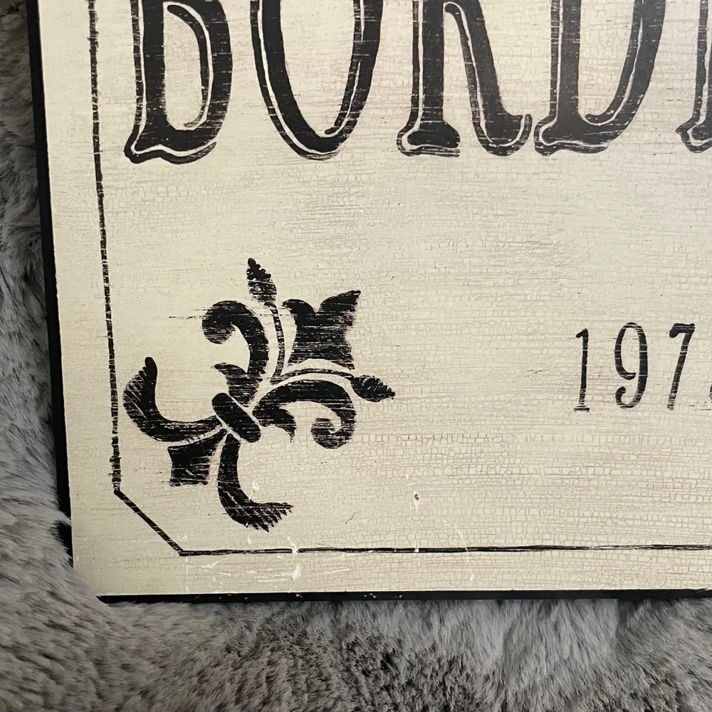 Vintage French Inspired Wine Bar Plaques Burgundy Bordeaux Wall Art Set